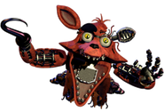 Withered Foxy's official render for merchandise products.