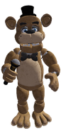 One of two Freddy Fazbear 3D renders.