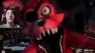 El jumpscare de Rockstar Foxy hacia el Youtuber Dawko en el trailer de la Ultimate Custom Night.