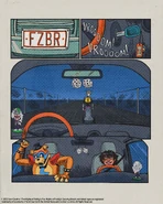 Gregory and Glamrock Freddy drive off in a van after escaping the Pizzaplex.