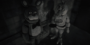 Bonnie and Chica seen standing somewhere on camera.
