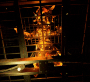 The Mimic ejecting itself from Melted Dollie after it realizes the elevator is going to crash into the ceiling.