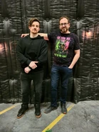 Ryan and Scott Cawthon at the set of the second film.