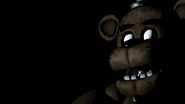 Tercera posición de Freddy Fazbear en el menú principal.