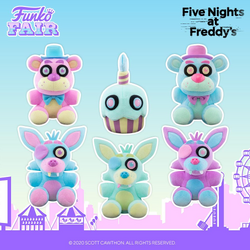 Funko FNAF Spring Pastel Colorway Plush Set of 5 - Cupcake, Foxy & Freddy