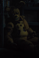 The Yellow Rabbit suffering in pain in the engineering room.