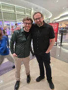 A photo of Kellen and Scott Cawthon.