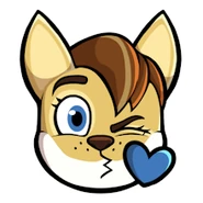 Kissing Sara sticker.