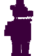 A sprite of Fredbear's shadow, animated.