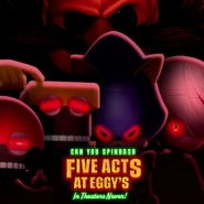 The Five Nights at Freddy's movie poster Parody by Sonic the Hedgehog.