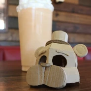 The cardboard-made Freddy mask by Arby's.