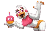 Funtime Chica when she appears randomly (Pose 1).