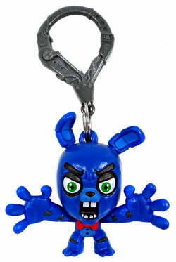 Five Nights at Freddy's Toy Bonnie Plastic 2 Keychain Clip, guitar, blue,  FNAF