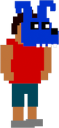 The bully wearing Bonnie's mask in the minigames.