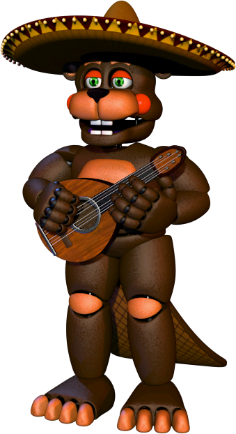 TOY MEXICAN FIGURE FREDDY LEFTY FIVE NIGHTS AT FREDDY'S