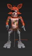 Foxy swinging his arm in his repair mode, animated.