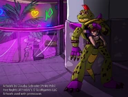 PinkyPills' early RUIN mechanic concept, featuring Gregory hiding from Vanny in Montgomery.