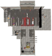 Pizzeria as seen from above.