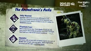 A graphic of Springtrap's perks.