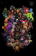 Circus Baby, along with many others in the Special Delivery Anniversary poster.