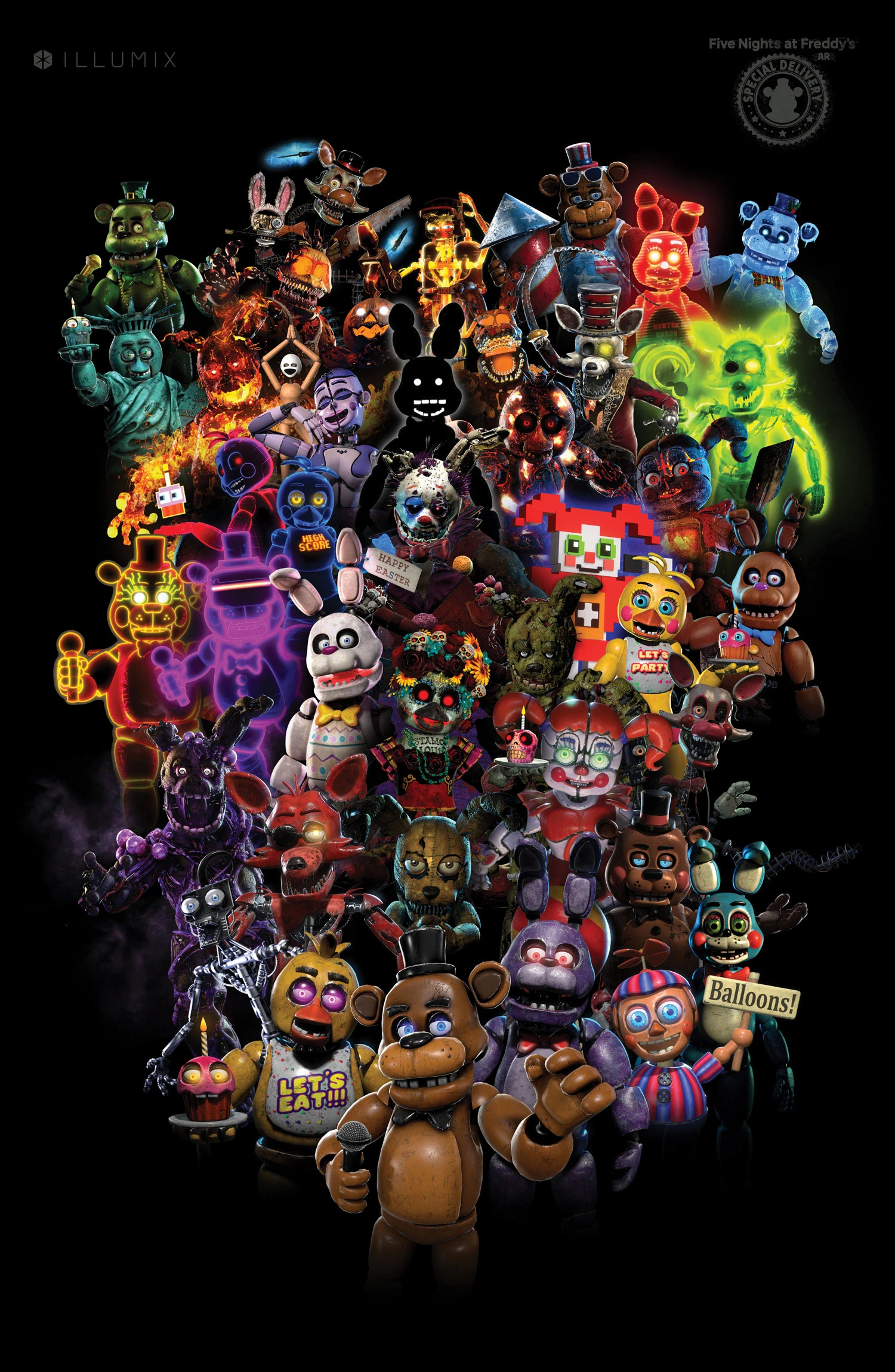 Kit Digital Five Nights At Freddy's Fnaf Animatronics