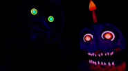 Neon Chica with the Nightmare Cupcake.