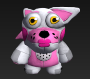 Peluche deformado de Funtime Foxy que puede ser encontrado en los archivos del juego.