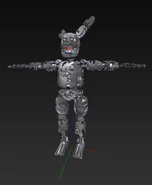 Glitchtrap's early model with no proper textures.