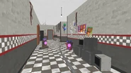 Freddy's like hallway in the Pirate Ride level.