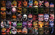 Phantom Freddy en la lista de selección de la Ultimate Custom Night.