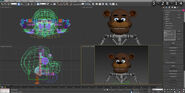 A render of a Freddy head. Note the picture was taken from 5-28-14, 3 months before the game was released.