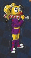 Artwork of Circus Chica in the Five Nights at Freddy's Stickerpedia.