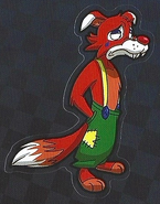 Artwork of Circus Foxy in the Five Nights at Freddy's Stickerpedia.