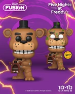 Freddy Fazbear Funko Fusion-inspired Funko POP! figures promo.
