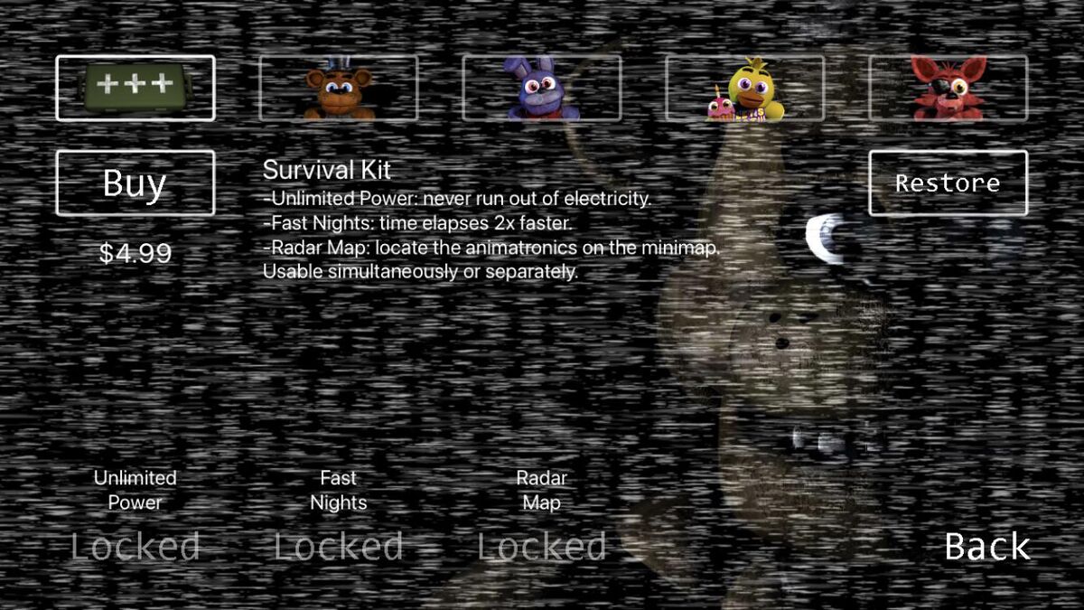 Infinite Energy-Power:Cheat/Hack-Five Nights At Freddy's Night  7:10/10/10/10 