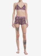Checkered character bralette.