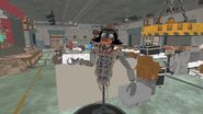 Unfinished Foxy the Pirate prototype as seen ingame.