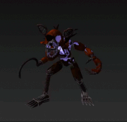 Grimm Foxy scraping his sickle on the pillar, animated.
