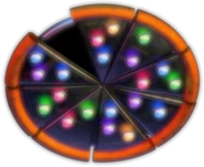 The Disco Pizza Light as it is placed.