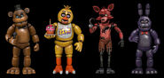 Chica and the others in the ad while booting up the game.