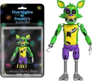 A blacklight version of Foxy's action figure