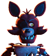 A Foxy GIPHY looking to the left, animated.