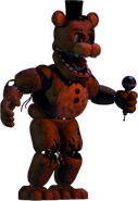 Withered Freddy looking left in Foxy.EXE.