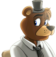 Freddy as he appears in Toy Chica: The High School Years.