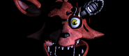 Withered Foxy in the background of the end of the minigame of Foxy.EXE.