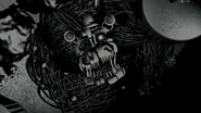 Pantalla de muerte de Molten Freddy (Iluminado por un relámpago).
