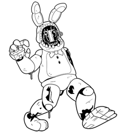 Withered Chica FNAF Coloring Page