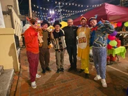 Baz, Ryan, Kellen Goff, Scott Cawthon, Razz, and Dawko on the Fazfest set.