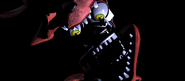 Image of Withered Foxy (as his original counterpart) in the second part, exposing his endoskeleton head.