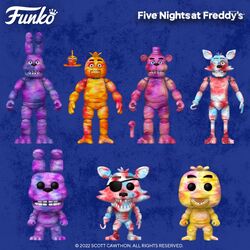 Funko Pop! Five Nights at Freddy's Tie Dye - Set of 4 - Freddy, Bonnie,  Chica and Foxy